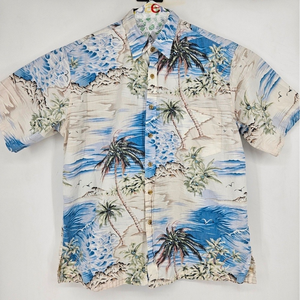 Cooke Street Hawaiian Shirt Mens‎ XL Short Sleeve All Over Print Tropical Button